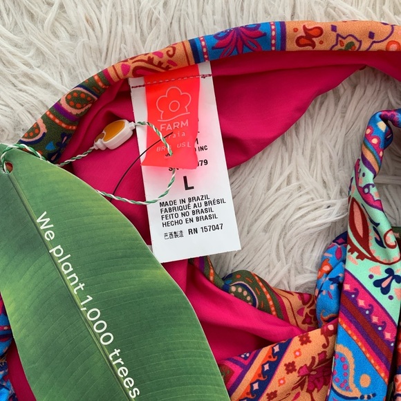 NWT colorful bandana bikini top - Picture 6 of 10